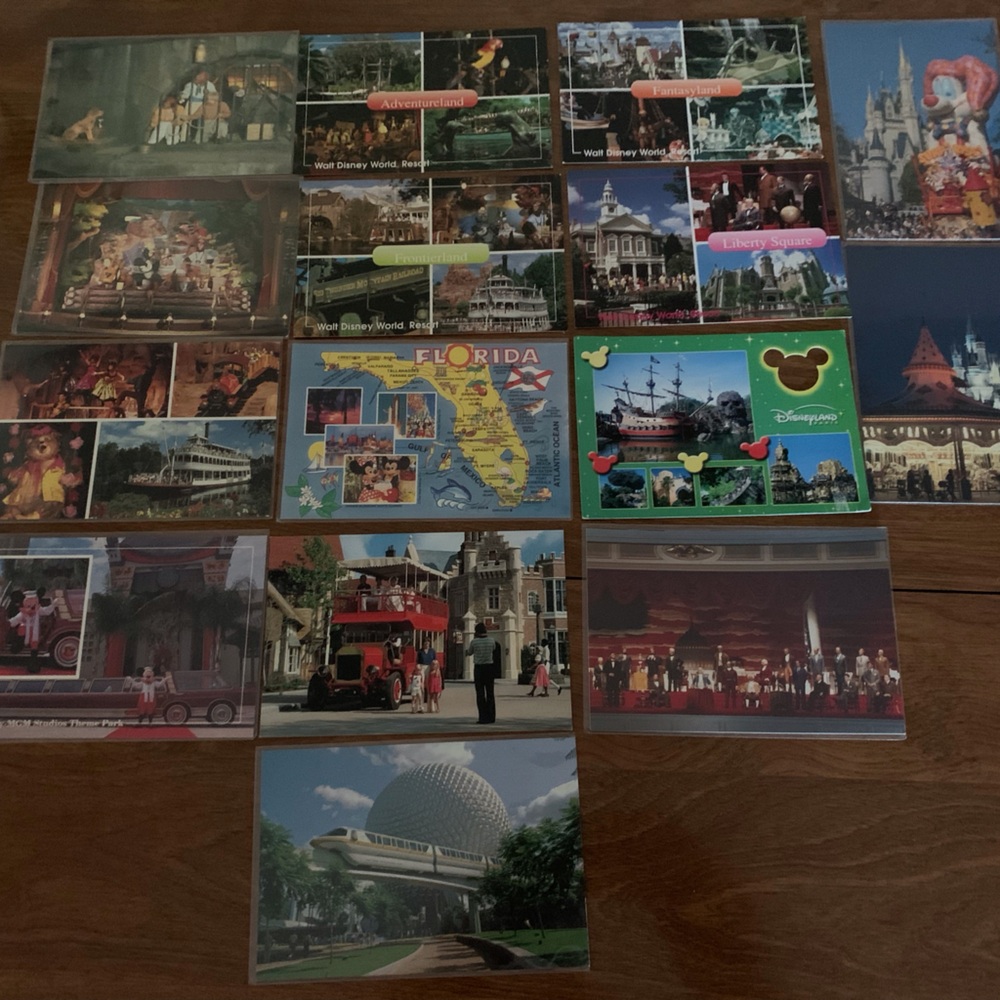 Vintage Florida Disney Chrome 6”x4”Postcards Collection Bundle of 15 Unposted